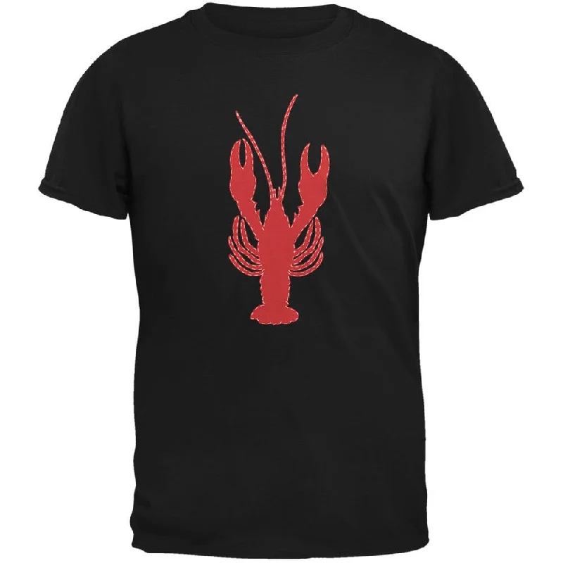 Striped T-ShirtsSummer - Lobster Faux Stitched Black Adult T-Shirt