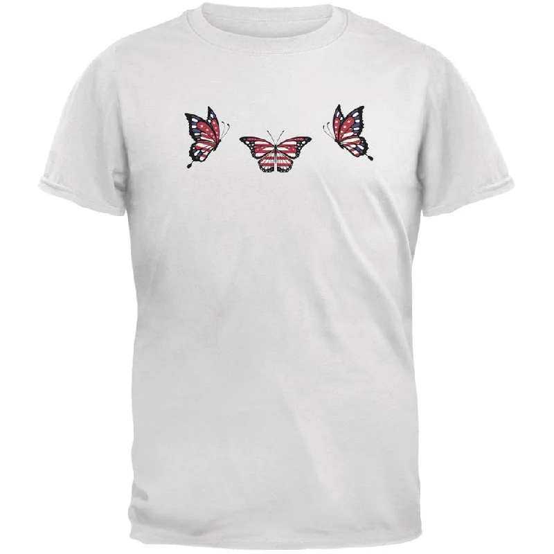 Statement T-ShirtsButterfly 4th of July Patriotic Butterflies White Adult T-Shirt