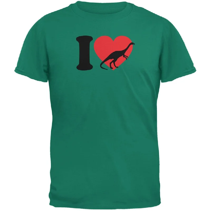 Scoop Neck T-ShirtsI Heart Love Anchisaurus Dinosaur Jurassic Jade Green Adult T-Shirt