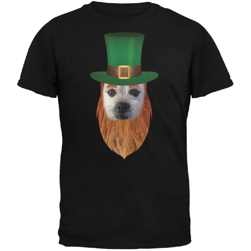 Retro T-ShirtsSt. Patricks Day - Funny Leprechaun Dog Black Adult T-Shirt