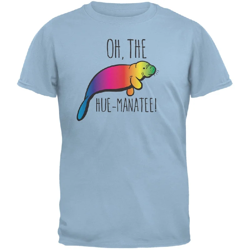 Band Merch T-ShirtsPAWS - Oh The Hue-Manatee Light Blue Adult T-Shirt