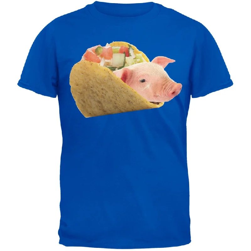 Gym T-ShirtsTaco Pig Blue Adult T-Shirt