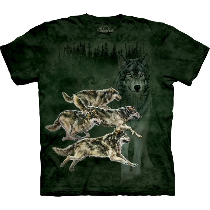 Statement T-ShirtsWolves Running in Forest T-Shirt