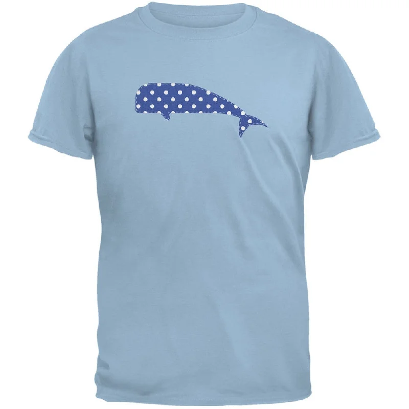 Crewneck T-ShirtsSummer - Whale Faux Stitched Light Blue Adult T-Shirt