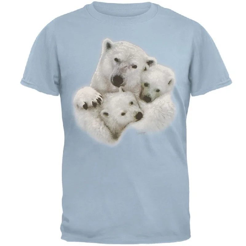 Fitted T-ShirtsPolar Bear & Cubs Adult T-Shirt