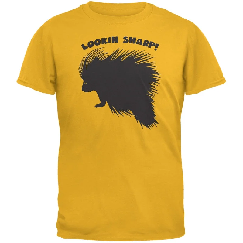 Organic Cotton T-ShirtsPorcupine Lookin Sharp Gold Adult T-Shirt