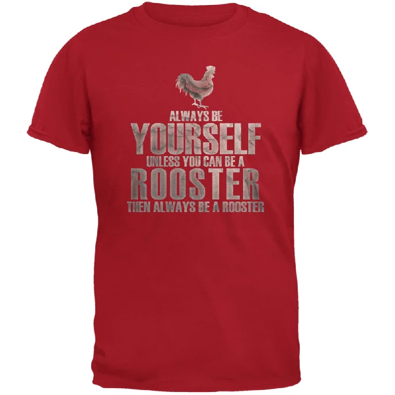 Boat Neck T-ShirtsAlways Be Yourself Rooster Red Adult T-Shirt