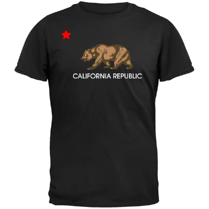 Silk T-ShirtsCalifornia Republic Bear Black T-Shirt