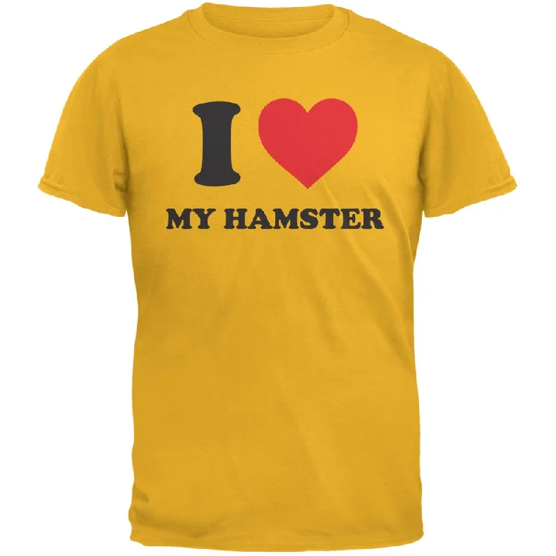 Sleep T-ShirtsI Heart My Hamster Gold Adult T-Shirt