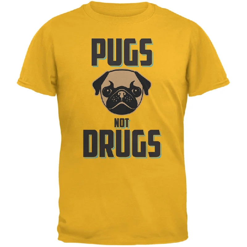 Fleece T-ShirtsPugs Not Drugs Gold Adult T-Shirt