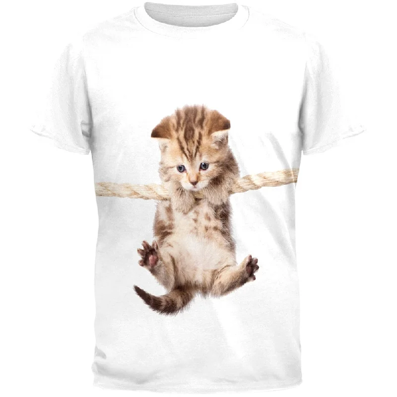 Travel T-ShirtsCat Hanging Kitty All Over Adult T-Shirt