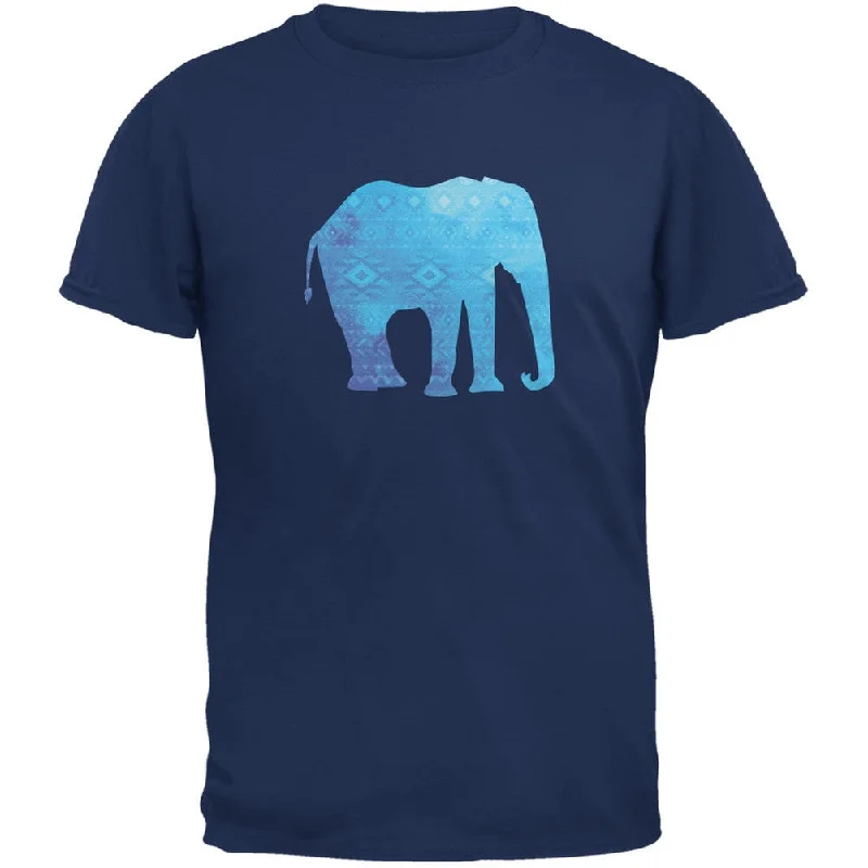 Limited Edition T-ShirtsAfrican Spirit Animal Elephant Metro Blue Adult T-Shirt