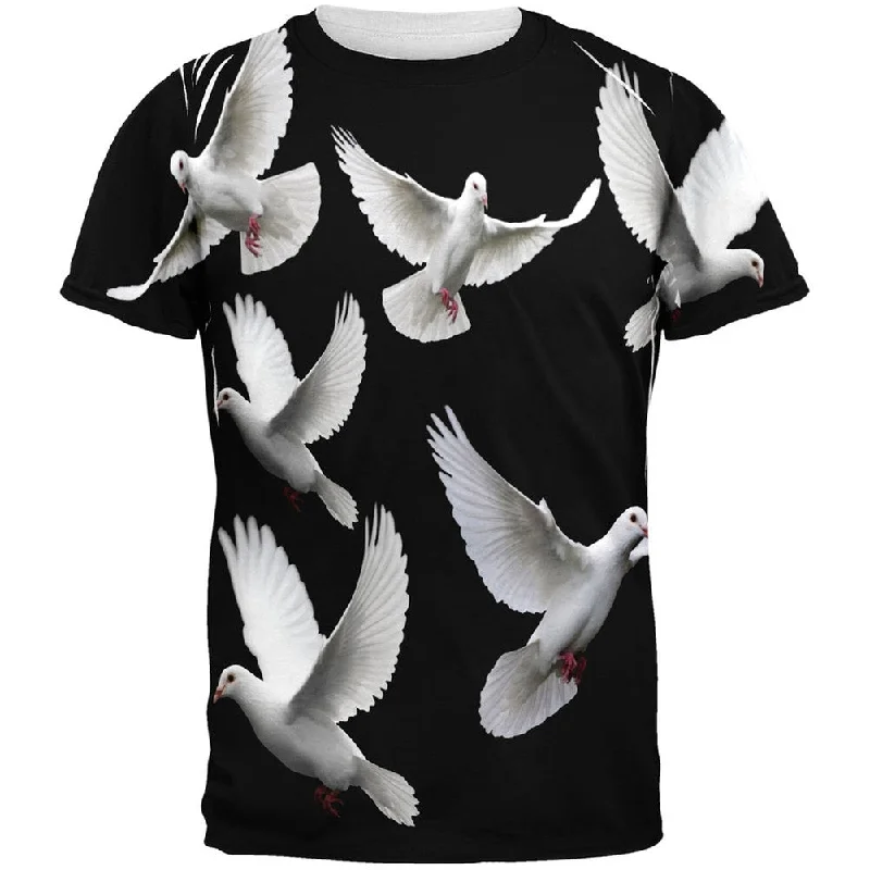 Polyester T-ShirtsDoves All Over Adult T-Shirt