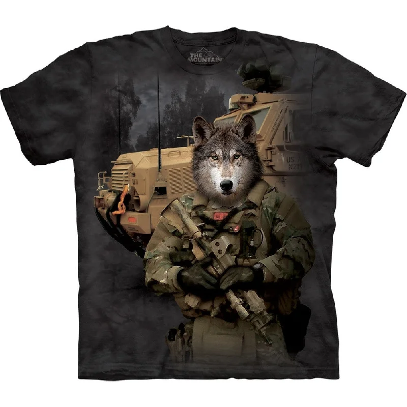 Leather-Paneled T-ShirtsWolf in Combat Gear T-Shirt