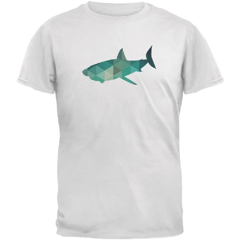 Minimalist T-ShirtsShark Geometric White Adult T-Shirt