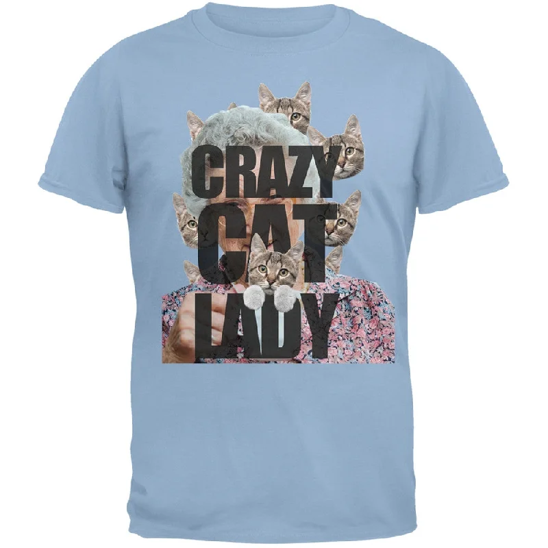 Lounge T-ShirtsCrazy Cat Lady Blue Adult T-Shirt