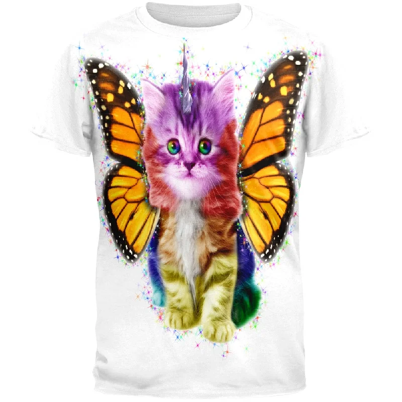 Hunting T-ShirtsRainbow Butterfly Unicorn Kitten All Over Adult T-Shirt