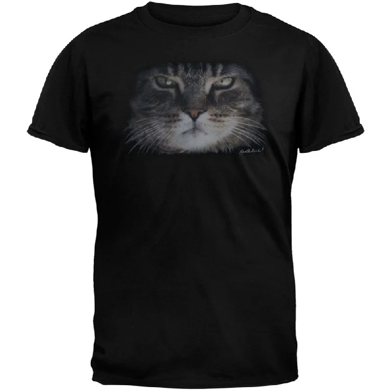 Organic Cotton T-ShirtsSerious Cat Face Adult T-Shirt