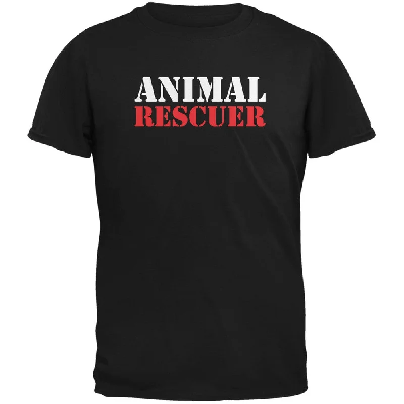 Streetwear T-ShirtsAnimal Rescuer Black Adult T-Shirt