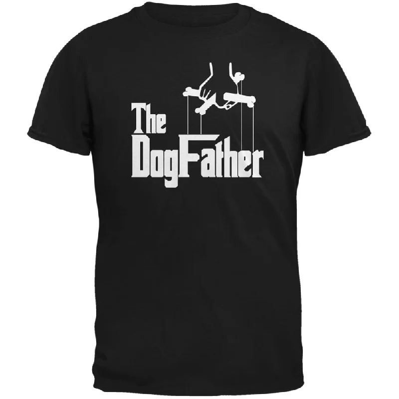 Bamboo T-ShirtsFathers Day - The Dog Father Black Adult T-Shirt