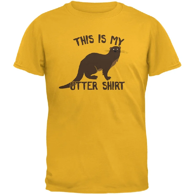 Statement T-ShirtsThis Is My Otter Shirt Gold Adult T-Shirt