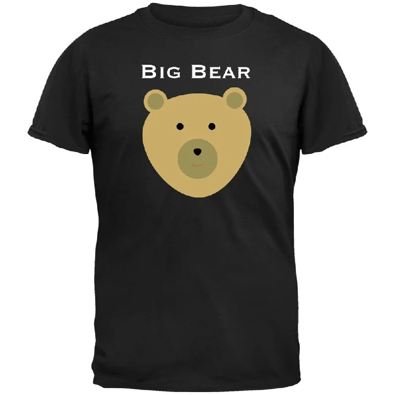 Scoop Neck T-ShirtsBig Bear Face Black T-Shirt