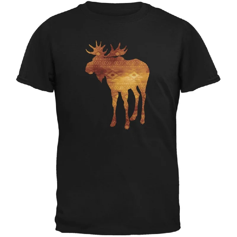 College T-ShirtsNative American Spirit Moose Black Adult T-Shirt