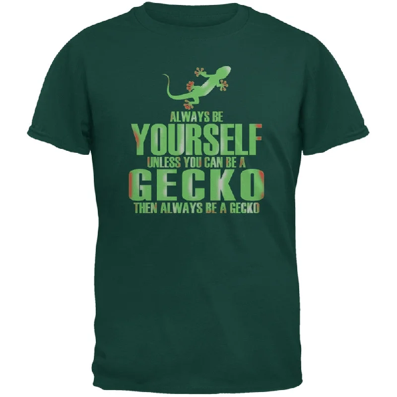 Artist T-ShirtsAlways Be Yourself Gecko Forest Green Adult T-Shirt