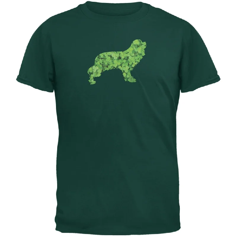 Button-Up T-ShirtsSt. Patricks Day - Cavalier King Charles Shamrock Forest Green Adult T-Shirt