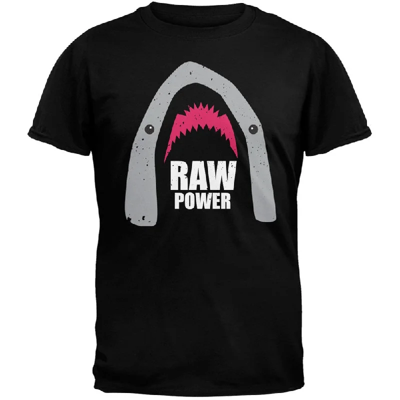 Velvet T-ShirtsShark Raw Power Black Adult T-Shirt