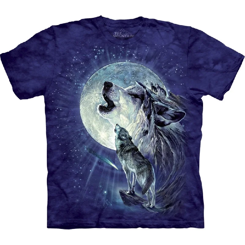 Ruffled T-ShirtsWolf Duo Howling At Moon T-Shirt