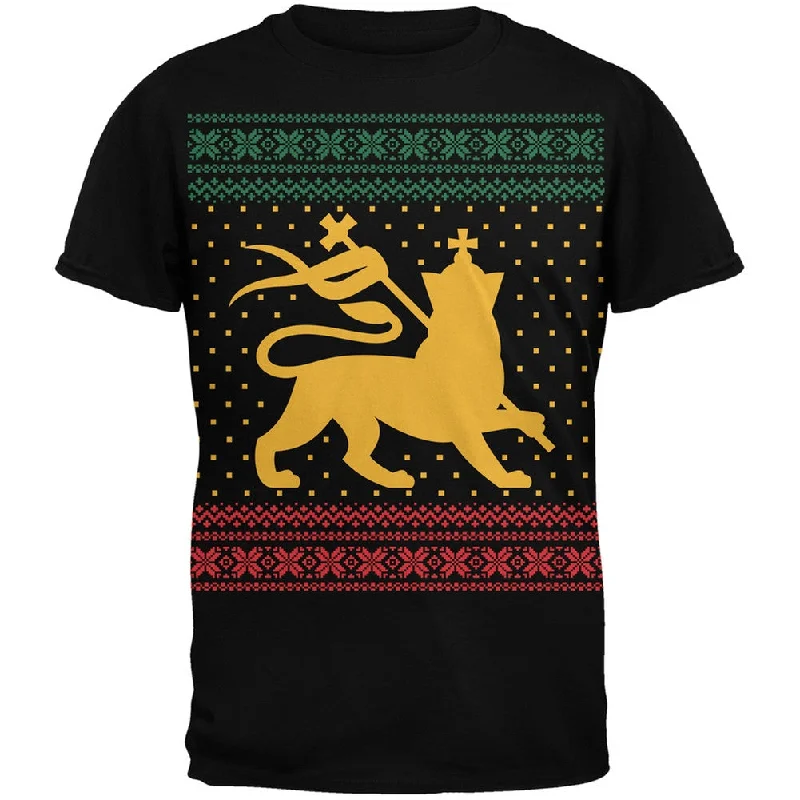 Outdoor T-ShirtsLion of JudahUgly Christmas Sweater Black Adult T-Shirt