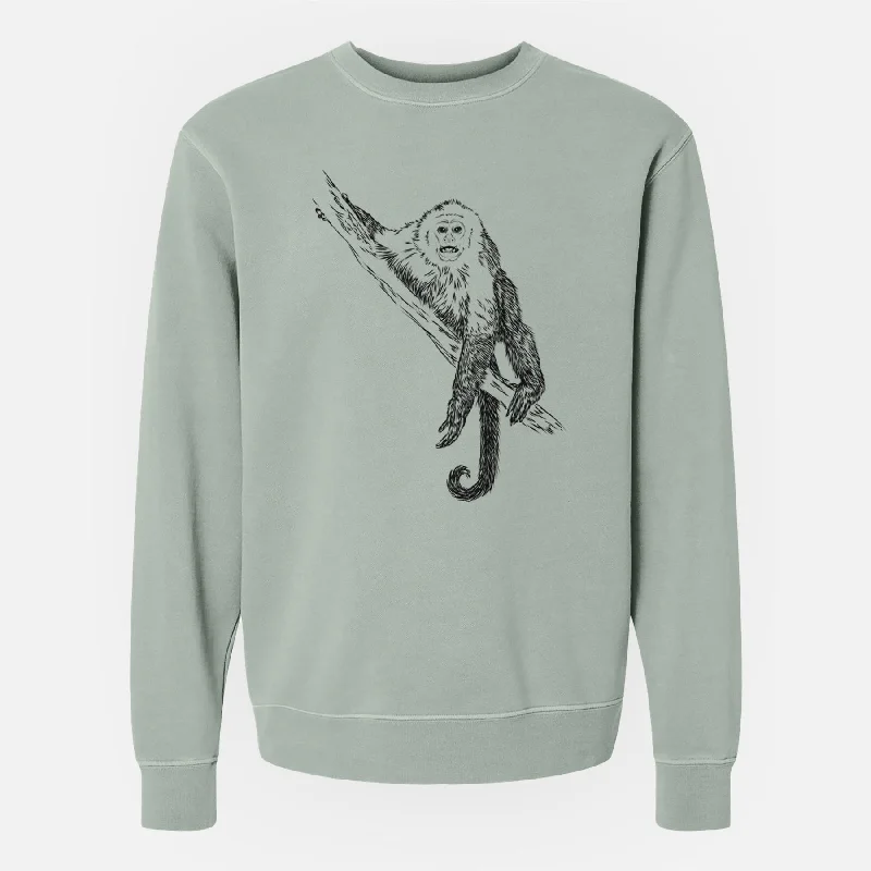 Lounge HoodiesCapuchin Monkey - Cebus imitator - Unisex Pigment Dyed Crew Sweatshirt