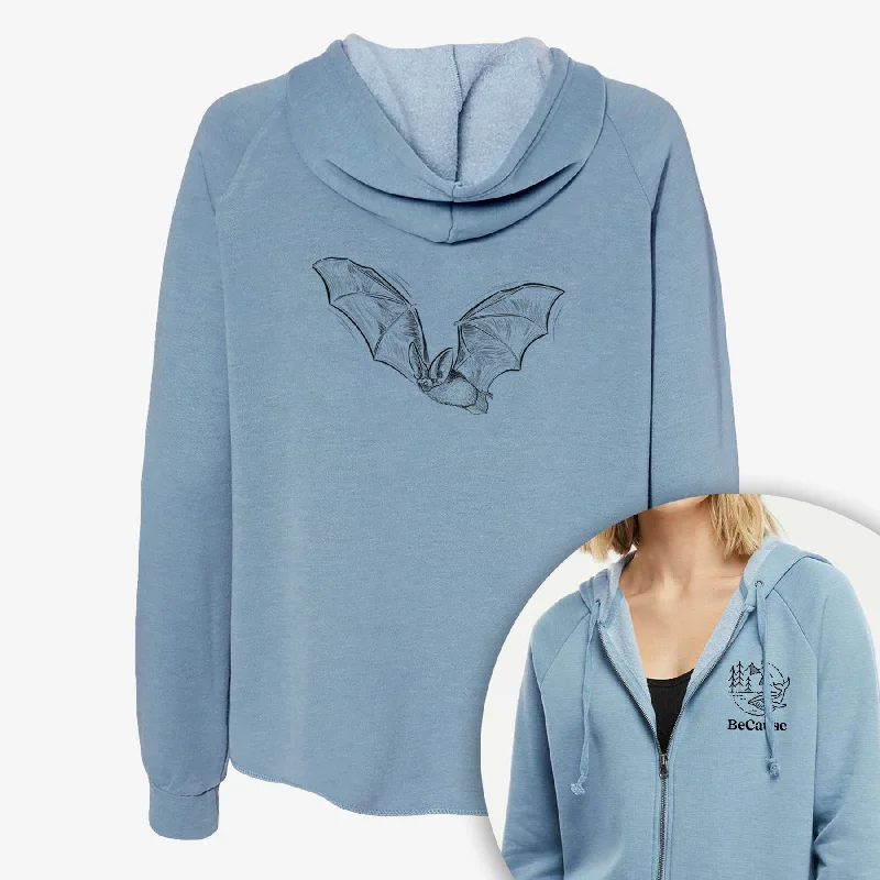 Thermal HoodiesSpotted Bat - Euderma maculatum - Women's Cali Wave Zip-Up Sweatshirt