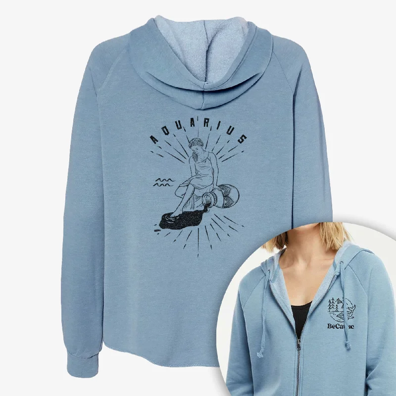 Performance HoodiesAquarius - Water Bearer - Women's Cali Wave Zip-Up Sweatshirt