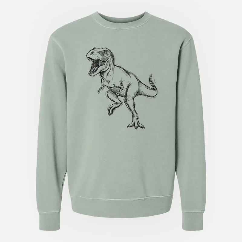 Mesh-Lined HoodiesTyrannosaurus Rex - Unisex Pigment Dyed Crew Sweatshirt