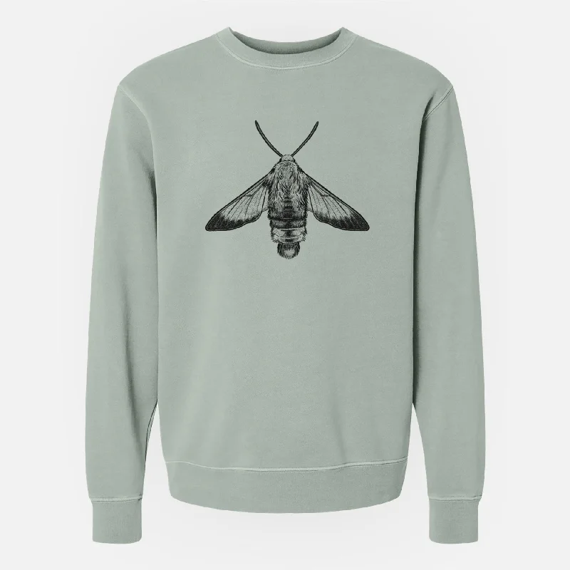 Mesh-Lined HoodiesSnowberry Clearwing Moth - Hemaris diffinis - Unisex Pigment Dyed Crew Sweatshirt