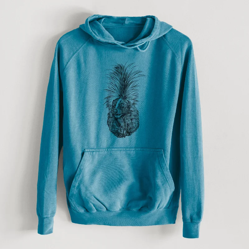 Cotton HoodiesStriped Skunk - Mephitis mephitis  - Mid-Weight Unisex Vintage 100% Cotton Hoodie