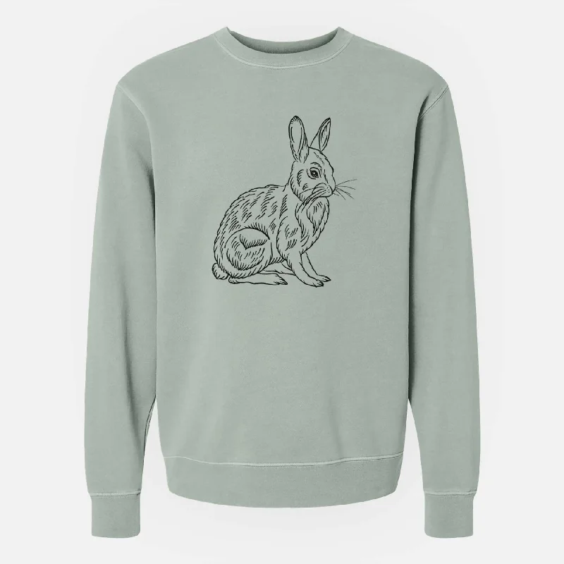 Quilted SweatshirtsSnoeshoe Hare - Unisex Pigment Dyed Crew Sweatshirt