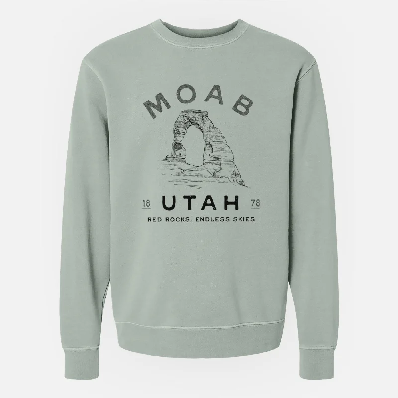 Performance HoodiesMoab Utah Delicate Arch - Unisex Pigment Dyed Crew Sweatshirt