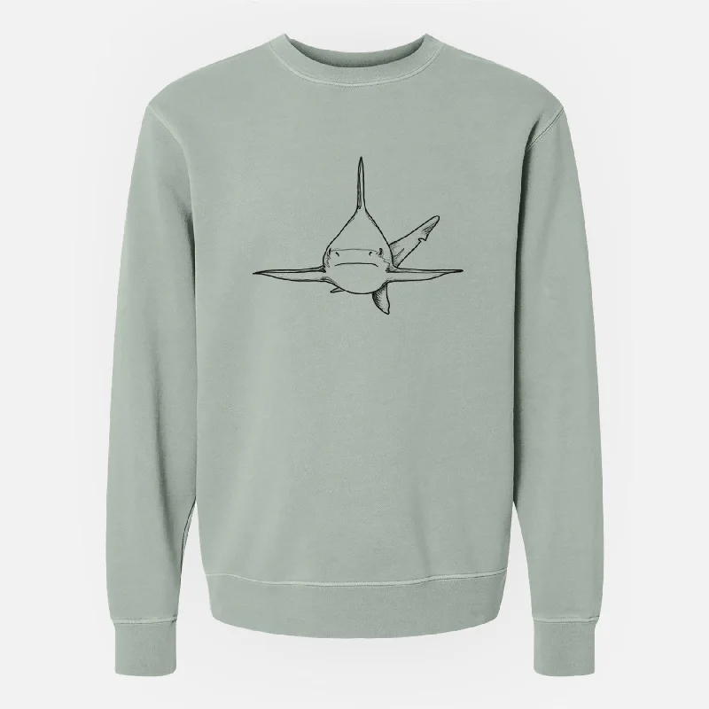 Recycled Fabric HoodiesSilvertip Shark Front - Unisex Pigment Dyed Crew Sweatshirt