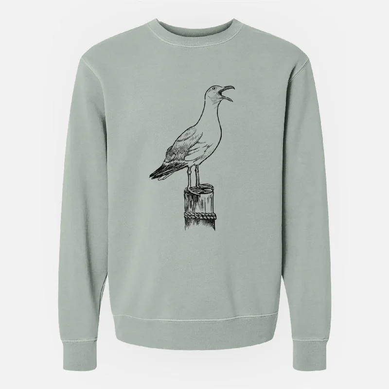 Tasseled SweatshirtsCalifornia Gull - Larus californicus - Unisex Pigment Dyed Crew Sweatshirt