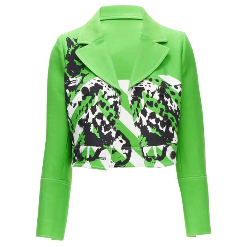 Christian Dior Fantaisie animalier cropped jacketCroptopsilk