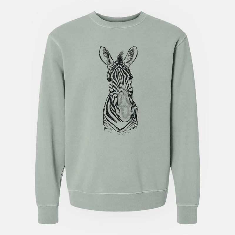 Cropped SweatshirtsDamara Zebra - Equus quagga antiquorum - Unisex Pigment Dyed Crew Sweatshirt