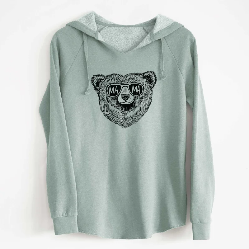 Hemp SweatshirtsMama Bear - Mama Glasses - Cali Wave Hooded Sweatshirt