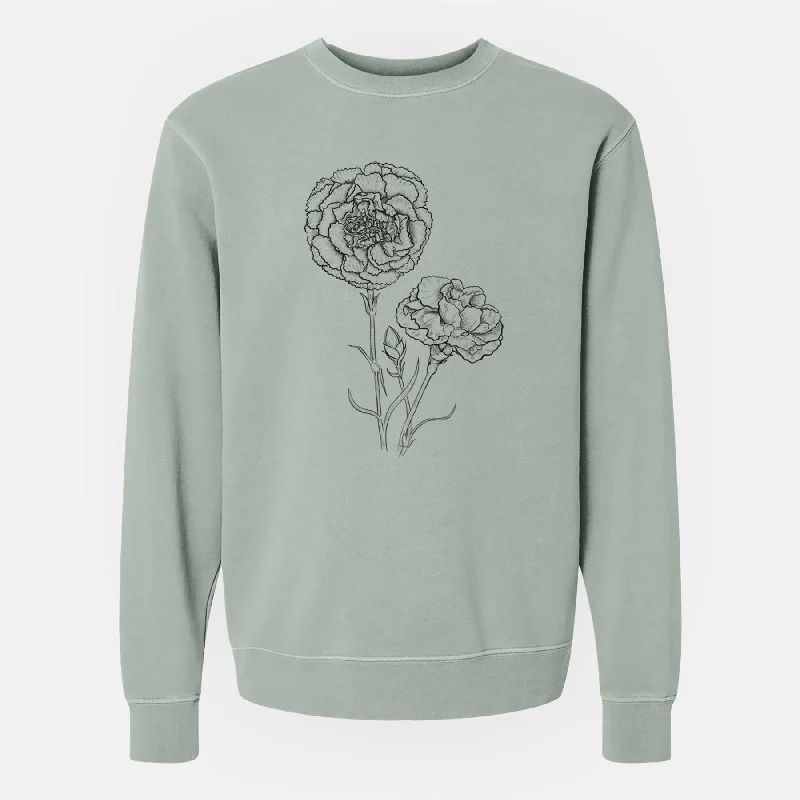 Fitted SweatshirtsCarnations - Dianthus caryophyllus - Unisex Pigment Dyed Crew Sweatshirt