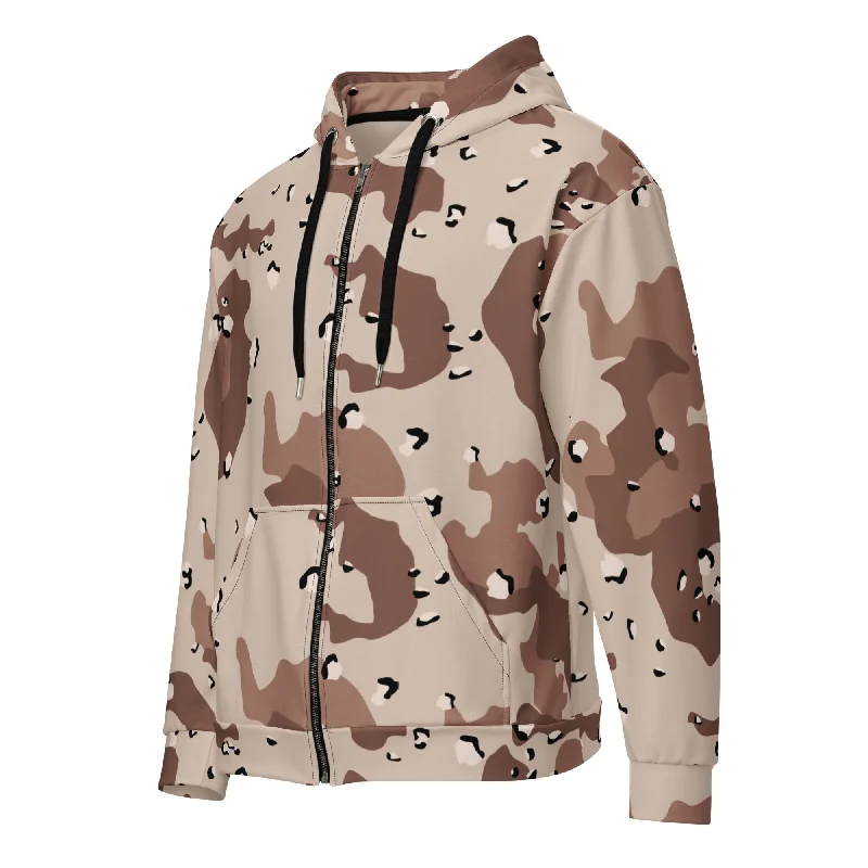 Hooded SweatshirtsDBDB Desert Camo Handmade Zip Hoodie