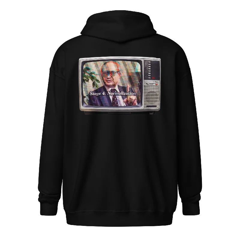 Fringed HoodiesYuri Bezmenov The Fourth Stages of Ideological Subversion Heavy Blend Zip Hoodie