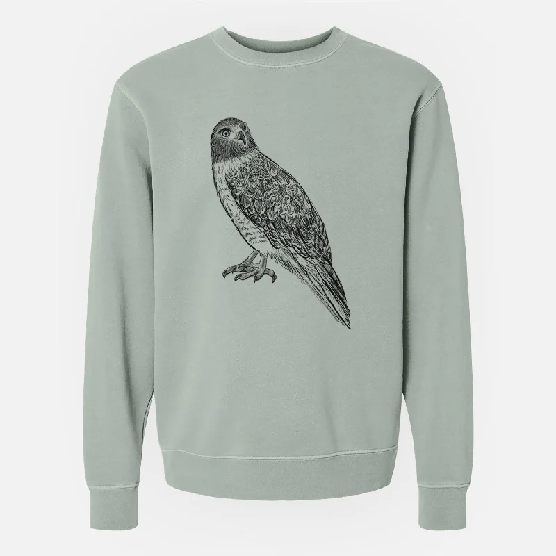 Graphic HoodiesRed-tailed Hawk - Buteo jamaicensis - Unisex Pigment Dyed Crew Sweatshirt