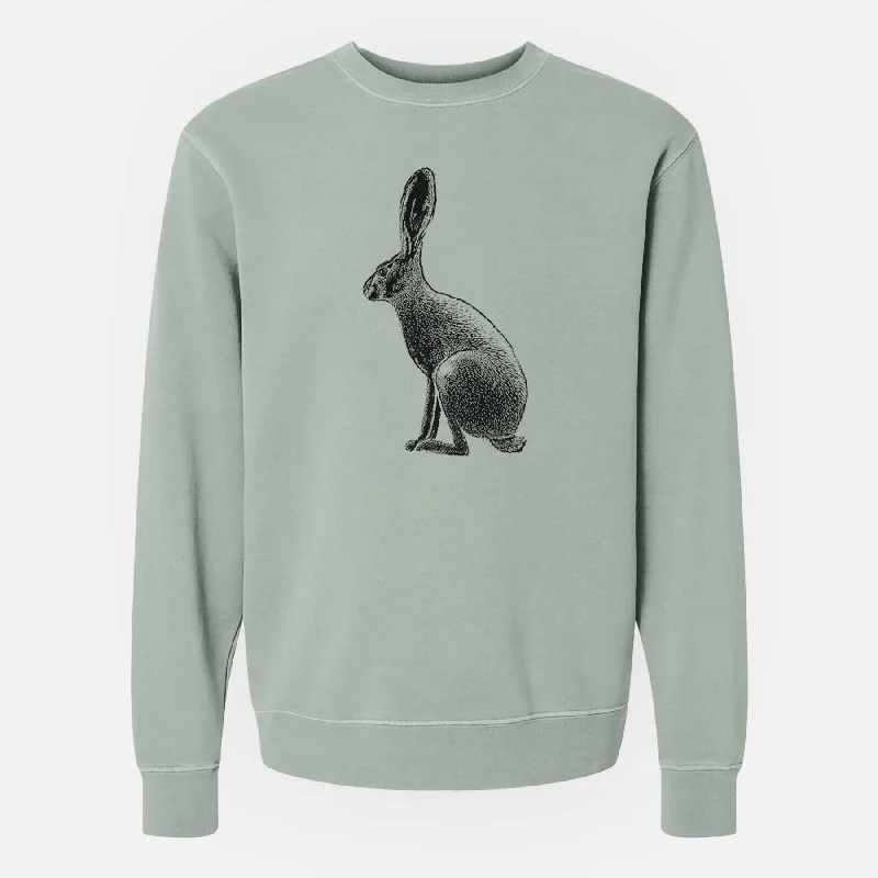 Fishing SweatshirtsWild California Hare - Black-tailed Jackrabbit - Unisex Pigment Dyed Crew Sweatshirt